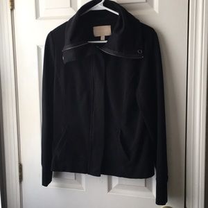 Black full zip top